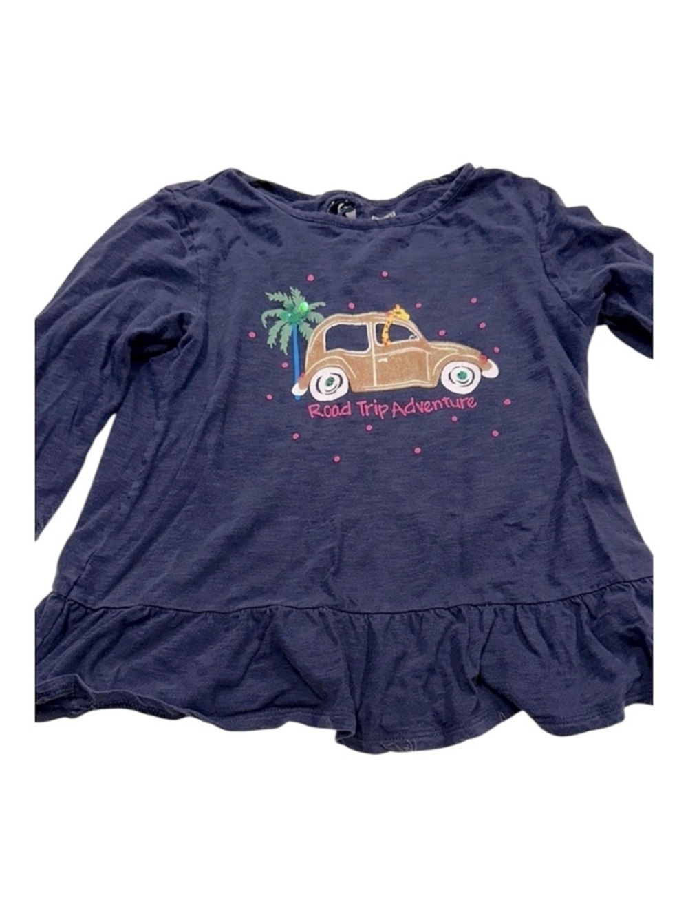 Crown & Ivy girls Navy Blue Road Trip Adventure Shirt size medium